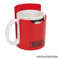 Sealey APCH - RED Magnetic Cup / Can / Mug Holder - Holds Tea Coffee Can Aerosol