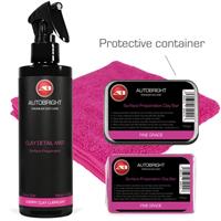 Clay Bar 100g Fine Grade 250ml Clay Lubricant 320gsm Microfibre Towel Autobright
