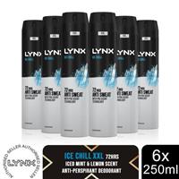 Lynx XXL Ice Chill 72H Sweat Protection Anti-Perspirant Deodorant 6x250ml