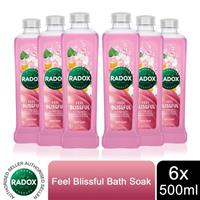 Radox Feel Blissful Bath Soak, Calendula & Rose, 6 Pack, 500ml