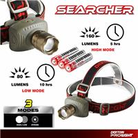 Dekton Searcher COB LED Head Light Torch Headlamp 160 Lumens 200M & Lamp Work