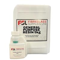 5kg General Purpose Fibreglass GRP Polyester Resin and Catalyst