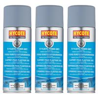 Hycote Grey Fast Drying Aerosol Spray Paint Primer Finish Excellent Cover x3