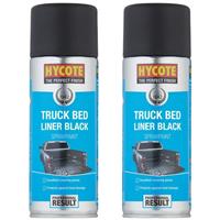 Hycote Black Fast Dry Truck Bed LinerAerosol Spray Paint Perfect Finish 400ml x2