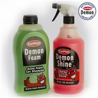 Carplan Demon Snow Foam Car Wash Shampoo + Instant Shine Polish Wax Spray Set