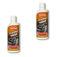 CarPlan Leather Valet Cleans & Conditions - 600ml x 2