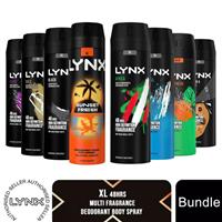 Lynx XL 48Hrs High Definition Multi Fragrance Body Spray Deodorant Bundle, 200ml
