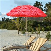 Hawaiian Parasol Beach Garden Patio Sunshade Sun Umbrella Outdoor Tilting Red