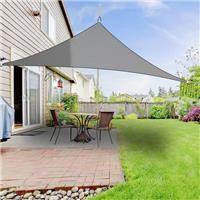 Anthracite Sun Shade Sail Garden Patio Awning Canopy 98% UV Block 2m Triangle