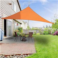 2m Triangle Sun Shade Sail Garden Patio Canopy Awning UV Block Sunscreen Orange