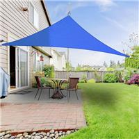 5m Sun Sail Shade Awning Canopy Garden Triangle Sun Cover Patio Sunscreen Blue