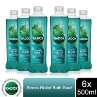 Radox 100% Nature Inspired Fragrance Bath Soak, Stress Relief, 6 Pack, 500ml