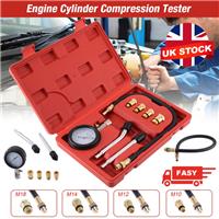 Petrol Engine Cylinder Pressure Tester for Car Compression Test Gauge Kit Set UK