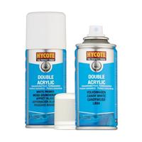 Hycote Spray Paint Double Acrylic VW Candy White 150ml + White Primer Kit