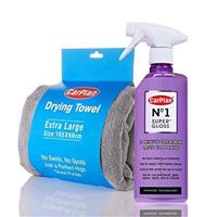 No1 Car Polish Wax Super Gloss Armour Sealant 600ml + XL Drying Towel 165 x 60cm