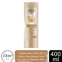 Dove Visible Glow Self-Tan Lotion Nourishing Care For Fair-Medium Skin, 400ml