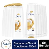 Dove Nourishing Secrets, Restoring Ritual, 6xShampoo 400ml & 6xConditioner 350ml