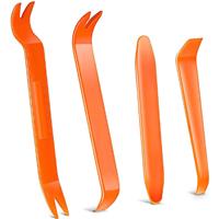 4x CAR TRIM REMOVAL TOOL SET PANEL DOOR PRY DASH PLASTIC INTERIOR RADIO CLIP KIT