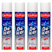 CarPlan Car Windscreen Winter De-Icer Melts Snow Ice Frost Aerosol 300ml x4