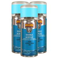 Hycote Aerosol Spray Paint XDFD224 Ford Olympic Blue 150mL Fast Drying x3