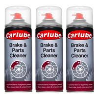 Carlube Brake & Parts Clutch Components Tools Cleaner Degreaser Spray 400ml x3