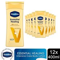 Vaseline Intensive Care Body Lotion Essential Healing for Dry Skin 400ml, 12Pack