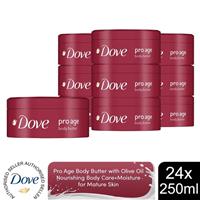 Dove Pro Age Body Butter Olive Oil Nourishing Body Care Moisture 250ml, 24 Pack