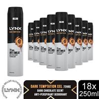 Lynx XXL Anti-perspirant Deodorant Body Spray Dark Temptation 72H 250ml, 18pack