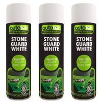 Autotek White Stone Guard Protects Against Chips Aerosol Spray Paint 500ml x3