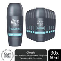 Dove Men+Care Roll On Classic AntiPerspirant Deodorant 48H Protection, 30x50ml