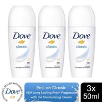 Dove Classic Roll On Anti-Perspirant 48H of Sweat & Odour Protection, 50ml