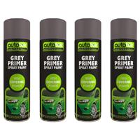 AutoTek Grey Primer Multi-Purpose Aerosol Spray Paint 500ml x4