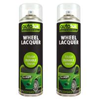 Autotek Matt Wheel Lacquer Durable Finish Aerosol Spray Paint 500ml x2
