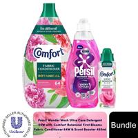 Persil Detergent with Comfort First Blooms Fabric Conditioner & Scent Booster