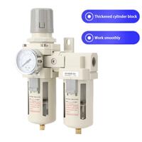 1/2 in Air Compressor Filter Oil Water Separator Trap Tools W/ Regulator Gauge