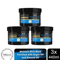 Tresemme Moisture Rich Mask Enriched with Argan Oil and Almond Oil, 3x of 440ml