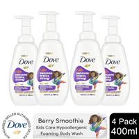 Dove Kids Care Hypoallergenic Skin Care Foaming Body Wash Berry, 400ml, 4pk