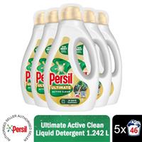 Persil Ultimate Liquid Detergent Active Clean Stain Removal 46W 1.242 L, 5 Pack