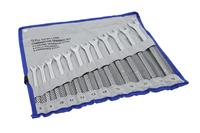 12pc Combination Spanner Set Extra Long 8-19mm Metric Wrenches Open Ring + Roll