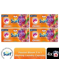 Surf 3 in 1 Laundry Washing Detergent Capsules Passion Bloom, 104 Washes