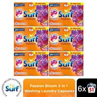 Surf 3 in 1 Laundry Washing Detergent Capsules Passion Bloom, 306 Washes