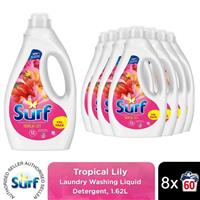Surf Laundry Washing Liquid Detergent Tropical Lily 12.96 L, 480 Washes