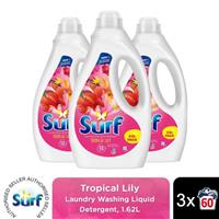 Surf Laundry Washing Liquid Detergent Tropical Lily 4.86 L, 180 Washes