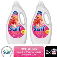 Surf XXXL Laundry Washing Liquid Detergent Tropical Lily 5.4L, 200 Washes