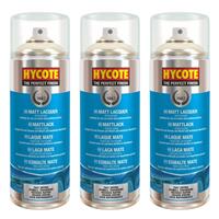 3x Hycote Matt Lacquer Fast Drying Aerosol Spray Paint 400ml XUK993 Car Metal