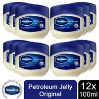 Vaseline Petroleum Jelly, Original, Pack of 12, 100ml