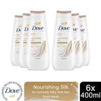 Dove Advanced Care Bodywash Nourishing Silk 24H Renewing Micromoisture, 6x400ml