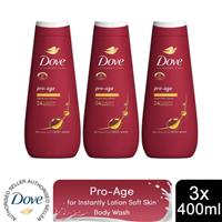 Dove Advanced Care Body Wash Pro Age for 24Hrs Renewing Micromoisture 400ml, 3pk