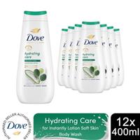 Dove Advanced Care Body Wash Hydrating Care 24H Renewing Micromoisture, 12x400ml