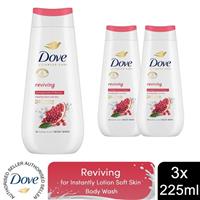 Dove Advanced Care Body Wash Reviving for 24Hrs Renewing Micromoisture, 3x225ml